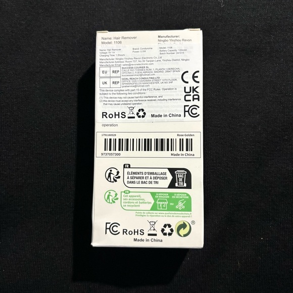 Facial Hair Remover in Silver and Rose Gold Rechargeable NIB - Picture 7 of 10